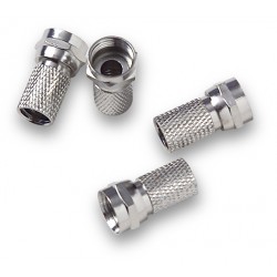 CONECTOR F PARA CABLE COAX 6mm B/N